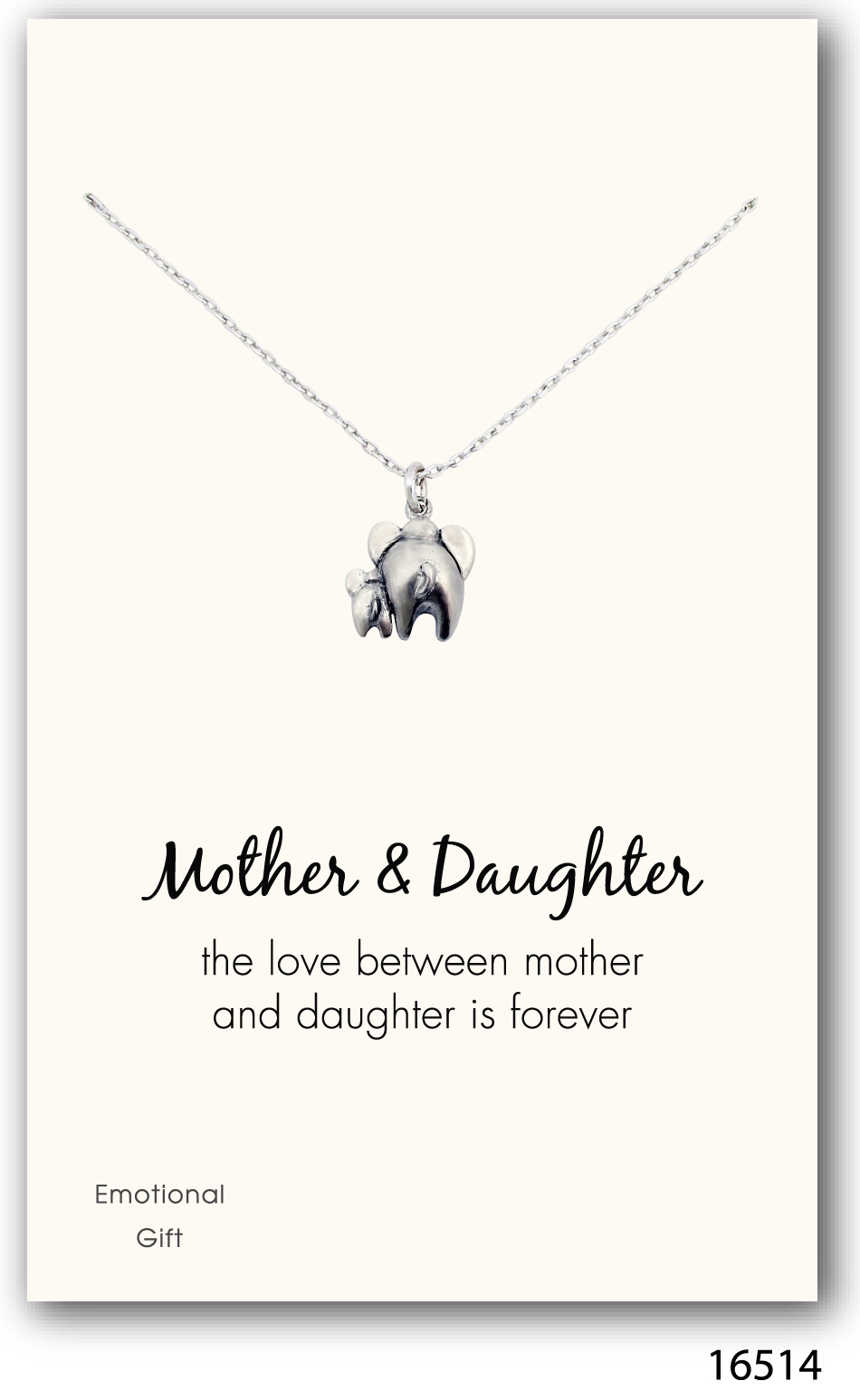 Mother daughter walking beside each other silver pendant